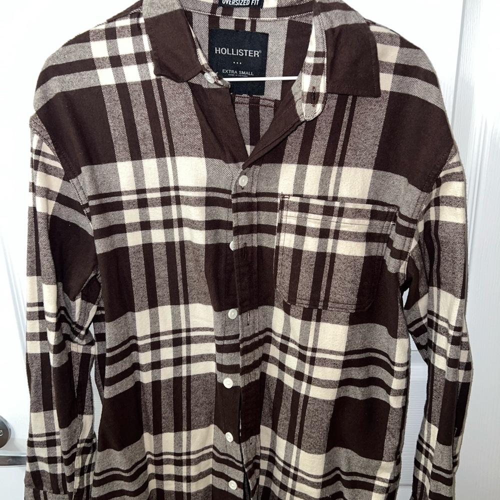 Hollister Brown Casual Button Down Shirt